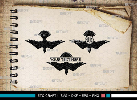 Flying Dove Monogram, Flying Dove Silhouette, Flying Dove SVG, Dove Svg, Pigeon Svg, Peace Sign Svg, Bird Svg, SB00562 SVG ETC Craft 