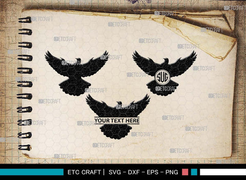 Flying Dove Monogram, Flying Dove Silhouette, Flying Dove SVG, Dove Svg, Pigeon Svg, Peace Sign Svg, Bird Svg, SB00562 SVG ETC Craft 