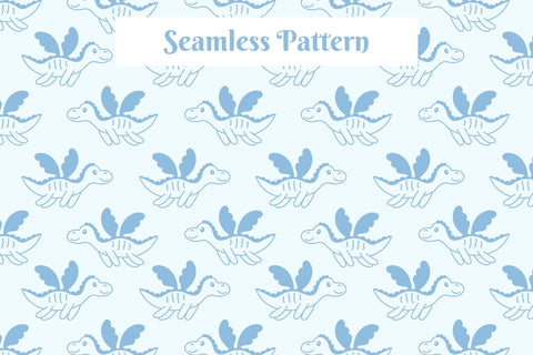 Flying Dragon Illustration And Pattern Digital Pattern Rin Green 