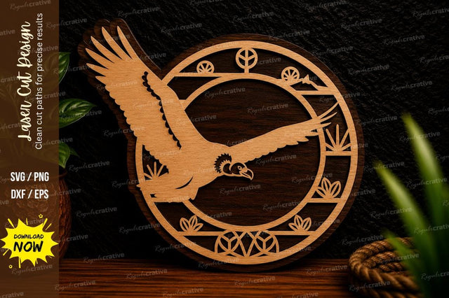 Flying Eagle Mandala Laser Cut Svg Design SVG Regulrcrative 