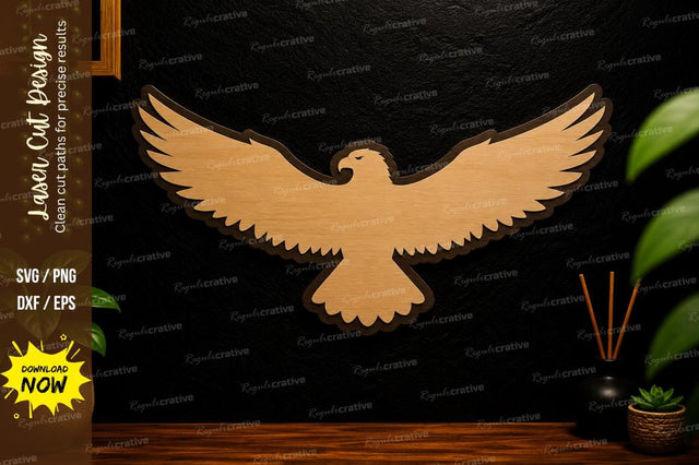 Flying Eagle Wall Art Laser Cut Svg Design SVG Regulrcrative 