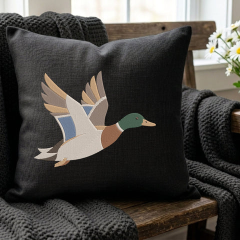 Flying Mallard Duck Embroidery Design – Wild Duck Waterfowl Hunting Machine Embroidery File Embroidery/Applique DESIGNS PatternFeed8 