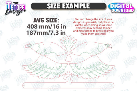 Flying Mobile Laser Cut | Baby Mobile | Birds Design | Baby Room Décor | New Born | Eagle | CNC Files SVG The T Store Design 