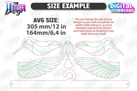 Flying Mobile Laser Cut Bundle | Baby Mobile Set | Birds Design | Baby Room Décor | New Born | CNC Files SVG The T Store Design 