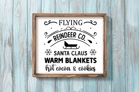 Flying reindeer co santa claus warm blankets hot SVG Design SVG Regulrcrative 