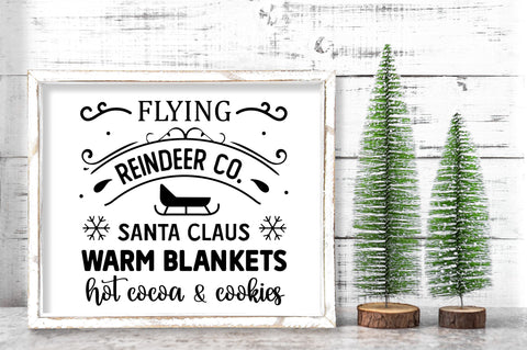Flying reindeer co santa claus warm blankets hot SVG Design SVG Regulrcrative 