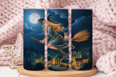 Flying Witch 20oz Tumbler Wrap Sublimation DesignSVG 