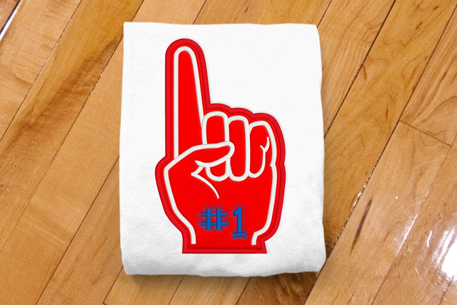 Foam Finger #1 Applique Embroidery Embroidery/Applique DESIGNS Designed by Geeks 