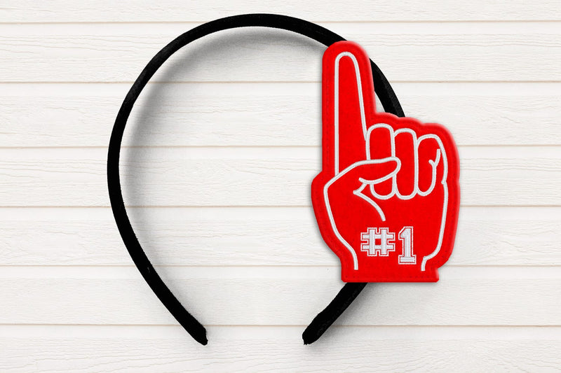 Foam Finger #1 ITH Headband Slider Applique Embroidery Embroidery/Applique DESIGNS Designed by Geeks 