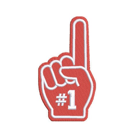 Foam Finger #1 Sports Fan Embroidery Design Embroidery/Applique DESIGNS Creatively Embroidery 