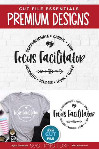 Focus Facilitator svg, school facilitator svg, focus group SVG SVG Cut File 