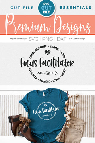 Focus Facilitator svg, school facilitator svg, focus group SVG SVG Cut File 