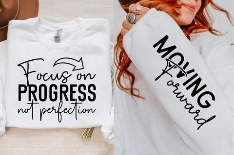 Focus on Progress Not Perfection Sleeve SVG Design, Inspirational sleeve SVG, Motivational Sleeve SVG Design, Positive Sleeve SVG SVG Regulrcrative 