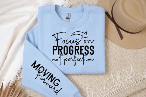Focus on Progress Not Perfection Sleeve SVG Design, Inspirational sleeve SVG, Motivational Sleeve SVG Design, Positive Sleeve SVG SVG Regulrcrative 