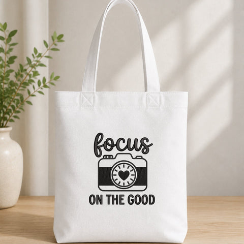 Focus on the Good Embroidery Design – Camera Heart Machine Embroidery File, Positive Quote Photography Design Embroidery/Applique DESIGNS PatternFeed8 