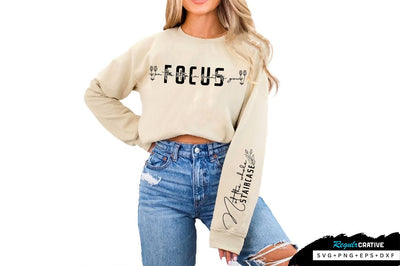 Focus on the step in front of you Sleeve SVG Design, Inspirational sleeve SVG, Motivational Sleeve SVG Design, Positive Sleeve SVG SVG Regulrcrative 