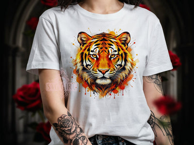 Focused Tiger Head T-Shirt PNG, Tiger Head, Focused Style, Jungle Vibes, Bold Fashion, Sublimation PNG, Statement Shirt, Fierce Apparel Sublimation SvggirlplusArt 