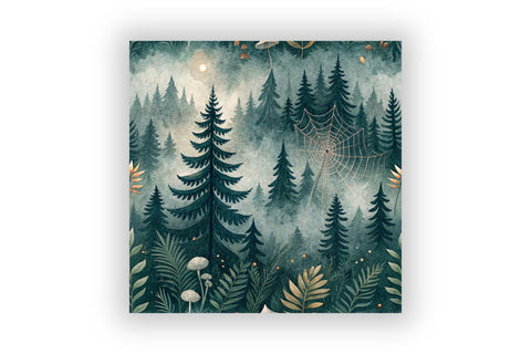 Foggy Forest Digital Paper Pack, Seamless Watercolor Pattern Bundle, Printable Scrapbook Paper, Misty Woodland Design Collection Digital Pattern FloridPrintables 