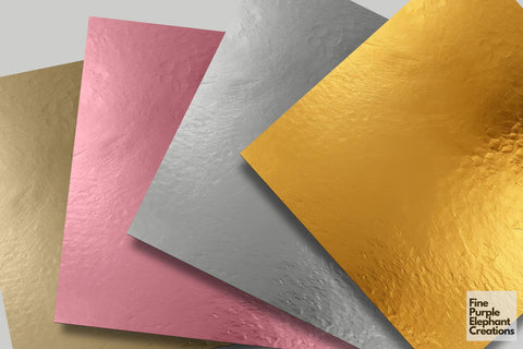 Foil Glitter Bokeh Rose Gold Silver Paper Digital Pattern Fine Purple Elephant Creations 