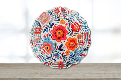 Folk Art Floral Wind Spinner Sublimation Bundle Sublimation Regulrcrative 