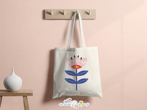 Folk Art Tulip Flower Craft File SVG Aja Nicole Designs 