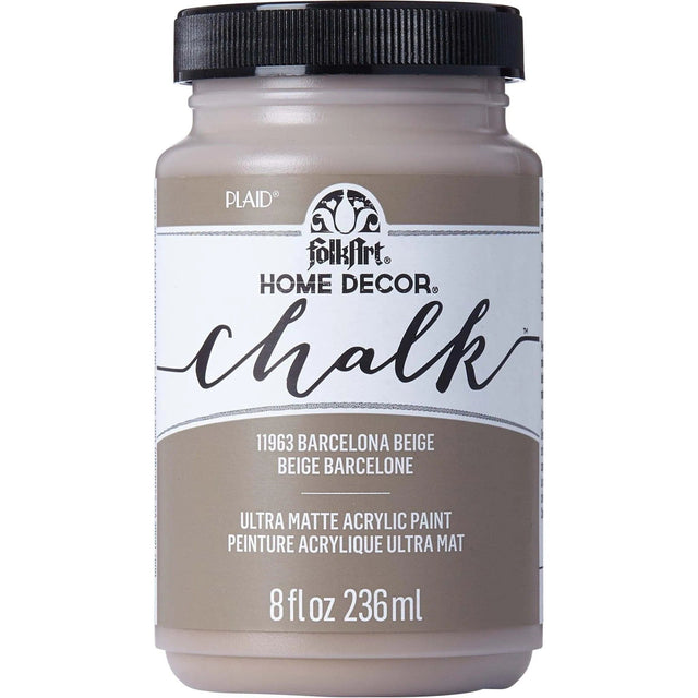 FolkArt Chalk Acrylic Paint - Barcelona Beige (8 oz Bottle) Physical DIY Craft Warehouse 