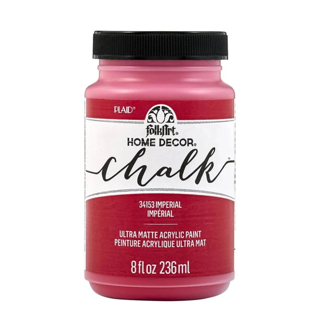 FolkArt Chalk Acrylic Paint - Imperial Red (8 oz Bottle) Physical DIY Craft Warehouse 