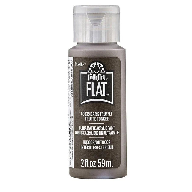 FolkArt Flat Ultra Matte Acrylic Paint - Dark Truffle (2 oz Bottle) Physical DIY Craft Warehouse 