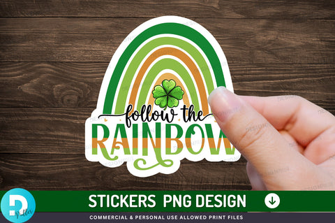 Follow the rainbow Sticker Design Sublimation Regulrcrative 