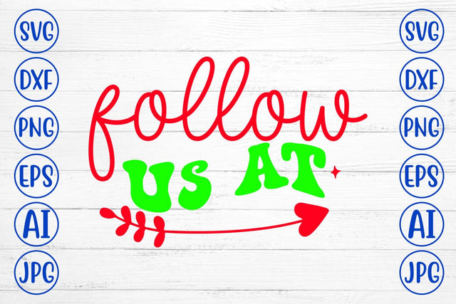 Follow Us At Retro SVG SVG Syaman 