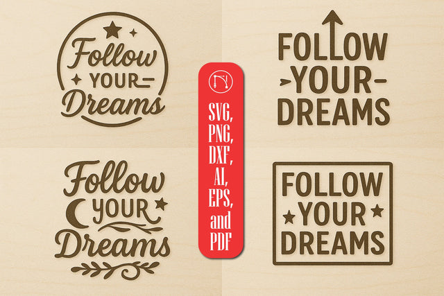 Follow Your Dreams Laser Cut SVG Bundle SVG MD JOYNAL ABDIN 