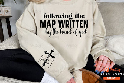 Following the map written by the hand Sleeve SVG Design SVG Designangry 