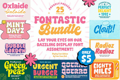 Fontastic Bundle - Display Font Edition Font Four Lines Std. 