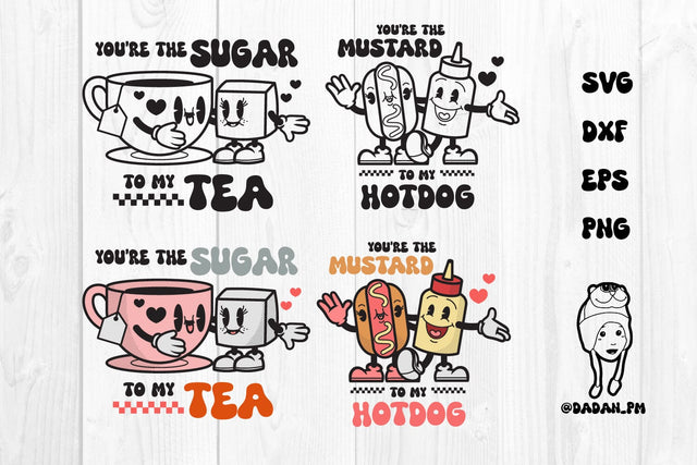 Food couple valentines svg,dxf, eps, png SVG dadan_pm 
