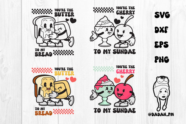Food couple valentines svg,dxf, eps, png SVG dadan_pm 