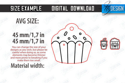 Food Stud Earrings Laser Cut Bundle | Shape of Food | Jewelry | Accessories | CNC Files SVG Fly Design 