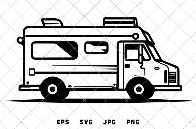 Food Truck Vector Graphics - JPG, SVG, PNG, EPS - Digital Download with Commercial License for Cricut, Silhouette, Scan N Cut Crafting SVG Loveleen Kaur 