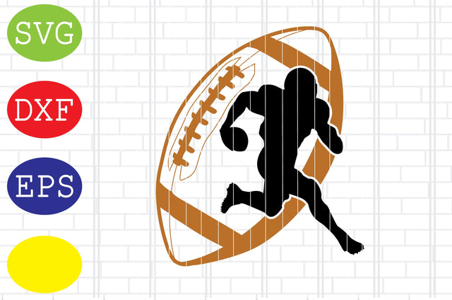 Football American Player 5 Svg, Football Silhouette, Football American Svg, Football Season Svg, Jpg, Eps, Dxf Files SVG DigitalSvgFiles 