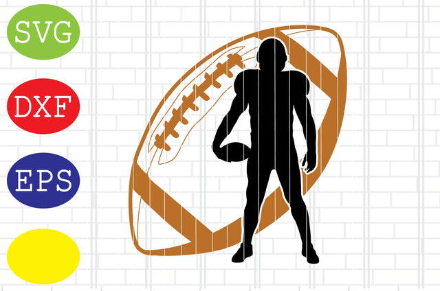 Football American Player Svg, Football Silhouette, Football American Svg, Football Season Svg, Jpg, Eps, Dxf Files SVG DigitalSvgFiles 