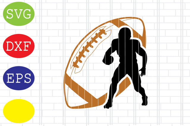 Football American Player Svg, Football Silhouette, Football American Svg, Football Season Svg, Jpg, Eps, Dxf Files SVG DigitalSvgFiles 