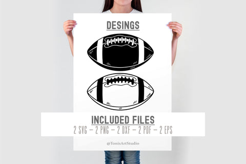 Football ball svg, png, dxf, American football svg, football png cut file SVG TonisArtStudio 