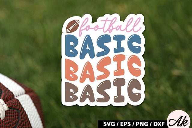 Football Basic Retro Stickers SVG akazaddesign 