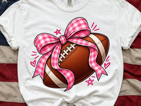Football Bow PNG, Plaid Sublimation File SVG artprintfile 