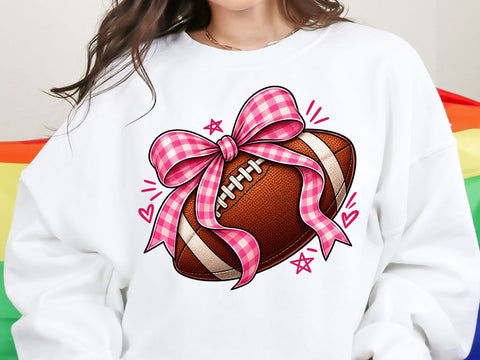 Football Bow PNG, Plaid Sublimation File SVG artprintfile 