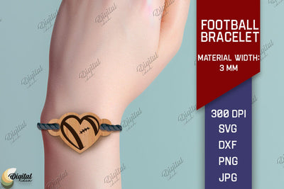 Football Bracelet Laser Cut. American Football Bracelet SVG SVG Evgenyia Guschina 
