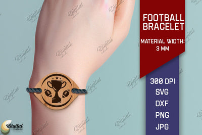 Football Bracelet Laser Cut. American Football Bracelet SVG SVG Evgenyia Guschina 