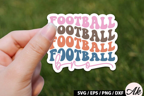 Football bro Retro Stickers SVG akazaddesign 