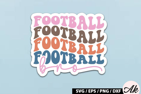Football bro Retro Stickers SVG akazaddesign 