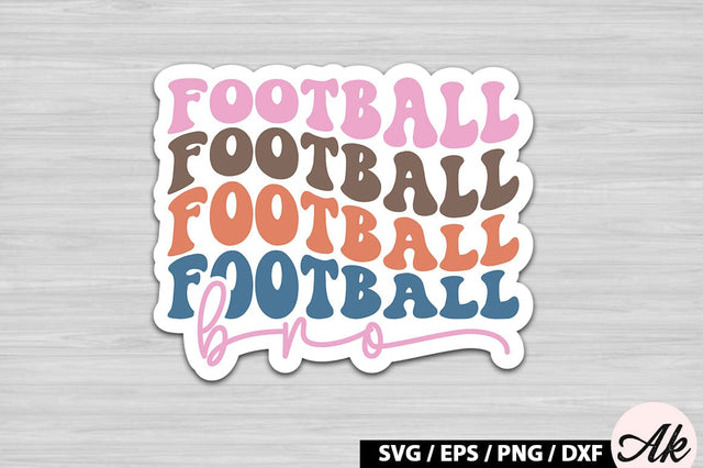 Football bro Retro Stickers SVG akazaddesign 