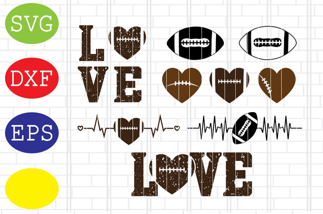 Football Bundle, Football American Svg, Football Silhouette, Football Cut Files, Football Season Svg, Jpg, Eps, Dxf Files SVG DigitalSvgFiles 